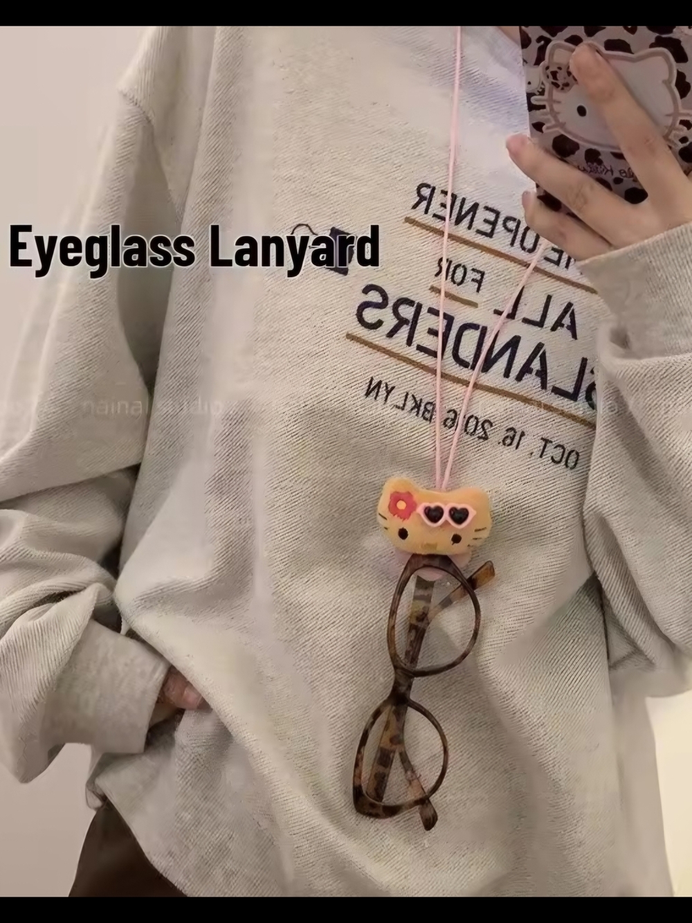 Sun Kissed Hello Kitty Glasses Lanyard Plush Charm